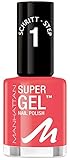 Manhattan Super Gel Nagellack – Gel Maniküre Effekt ganz ohne UV Licht – Oranger Nail Polish mit bis zu 14 Tagen Halt – Farbe Cocktail Passion 155 – 1 x 12