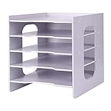 Organizer Schreibtischablage A4 Ablagesystem Schreibtisch Dokumentenablage Holz Ablagefächer Büro Schule Tisch Organisation Papier Ordnerablage Dokumente Büroorganisation Briefe Schreibtischzubehö