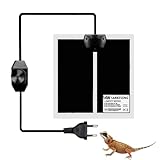 Heizmatte für Terrarium, 14W einstellbar Reptile Wärmekissen mit Temperaturregelung für Reptilien Schildkröte, Schlangen, Eidechse, Gecko, Spinne, Raupe,Sicherheit Aquarium Schildkröte W