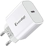 Everdigi 20w USB C Ladegerät Typ C Stecker Adapter für Phone Ladegerät geeignet für Phone (weiß)