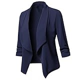 Homemarke Damen Blazer Elegant Tailliert Business Anzug 3/4 Ärmel lang Stickjack