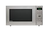 Panasonic NN-SD27HSUPG | Mikrowelle Solo, 23 l, Inverter-Technologie, Mikrowelle 1000 W, Drehteller 285 cm, innen Acryl, Turbo-Auftauung, grau, französische V