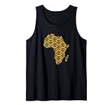 African Pride Schwarz Ethnische Kente Muster Karte Afrika Frauen Tank Top