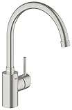 Grohe Concetto | Küchenarmatur - Spültischarmatur | hoher Auslauf, Schwenkbegrenzung 0°/150°/360°, SuperSteel | 32661DC1