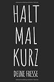 Halt Mal Kurz Deine Fresse: Notizbuch Für Mehr Ruhe - Fresse Halten Notizen Planer Tagebuch (Liniert, 15 x 23 cm, 120 Linierte Seiten, 6' x 9') Sarkastischer Spruch Für Mehr Ruhe In Job & Bü