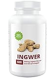 INGWER - 100% Vegan | Hochdosiert 600mg | 90 Kapseln | Made in Germany