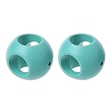 hetuioiyster 2Pieces Anti-Kalk-Magnet-Wäschebälle Gereinigtes Wasser-Ball Waschmaschinen-Zubehör Lake Green TPR + Magnet-Wäscheb