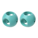 hetuioiyster 2Pieces Anti-Kalk-Magnet-Wäschebälle Gereinigtes Wasser-Ball Waschmaschinen-Zubehör Lake Green TPR + Magnet-Wäscheb