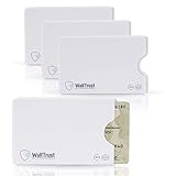 WallTrust RFID Schutzhülle für Kreditkarten, Plastik, TÜV, 3er Set, Weiß
