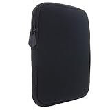 XiRRiX eBook Reader Tasche aus Neopren mit Reißverschluss - Größe 6 Zoll (15,24cm) kompatibel mit Tolino eReader Modelle - Hülle in schw