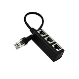 Verteiler Ethernet Netzwerk 1 To 3 Anschlüsse Adapter Lan Buchse Kabel Verbinder RJ45 für Katze 5 / Cat 6