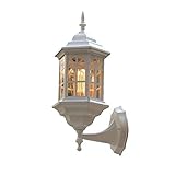 GKZZS Außenwandleuchte Wasserdicht Europäischer Pastoral Im freien Wandleuchte, Tor Außenwand Balkon Villa Garten-Lampe Einfache Moderne dekorative Beleuchtung (E27) Erleuchte das H