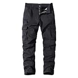 SIOPEW Klassische Cargohose Herren Mehreren Taschen Wanderhose Sport Freizeit Lange Entspannter Passform Outdoor Kampfhose Vintage MilitäR Tactical Hosen Trekkinghose O