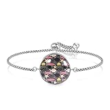 Verstellbares Kettenarmband für Damen, Modeschmuck, Armbänder, Geburtstag, Weihnachten, Freunde, Geschenke, Rosa-schwarzer gelber Fisch-Quallen-S