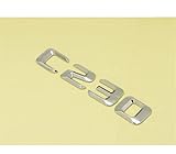 LYDPT Auto Brief Embleme Chrom 3D abs. Kofferraumkoffer-Kofferraum-Hinterbuchstaben Wörter Abzeichen Emblem Aufkleber Aufkleber for Mercedes Benz C Klasse C230 (Size : C230)