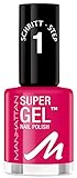 Manhattan Super Gel Nagellack – Gel Maniküre Effekt ganz ohne UV Licht – Pinker Nail Polish mit bis zu 14 Tagen Halt – Farbe Sun Fun Daze 325 – 1 x 12