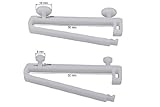 DecoProfi Schlaufengleiter, Länge 50 mm, Weiss, 10 Stück, für Innenlaufprofile/G