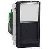 Telefondose RJ45, 1 Modul, polarweiß, anthrazit (Schneider Electric NU341454)