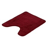 linxiaojix Toiletten-Badematte, weicher und bequemer Badezimmerteppich für Zuhause(Rotwein)