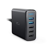 Anker PowerPort Speed 5, 63W 5 Port USB Ladegerät, Netzteile mit Quick Charge 3.0 & Power IQ für Samsung Galaxy S8 / S7 / S6 / Edge / Plus / Note, iPhone, iPad, LG, Nexus, HTC usw