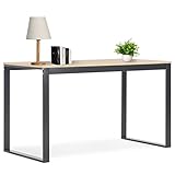 Computertisch,Schreibtisch,Schreibpult,Büroschreibtisch,Bürotisch,PC Tisch,Arbeitstisch,Esstisch, für Schlafzimmer,Wohnzimmer, Schwarz und Eiche-Optik 120x60x70