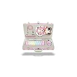Ghost K1- Belle Delphine Combo (Limited Edition) - Wireless Keyboard K1 (Plastic base keyboard) – K1 Mouse – 3D Mousepad, Coiled Cable USB – (Gareton Red Switches - Bluetooth 5.0 -)