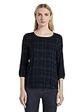 TOM TAILOR Damen ¾-Arm Muster Bündchen T-Shirt, 25181-navy Bold Printed ch, L