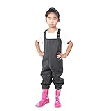 TTOOY Hüftwattaboses für Kinder, leichte und atmungsaktive PVC-Angelhosen für Kinder, wasserdichte Gummiwads-Stiefel für Jungen und Mädchen, Outdoor-Brustwader fü