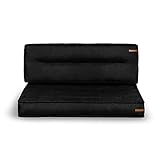 R Rexproduct Oslo Palettenkissen Set (Sitzkissen und Rückkissen) Palettensofa Palettenpolster Waschbar Abnehmbarer Bezug, Schwarz, 1 Stück (1er Pack)