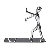 alyf Desktop Persönlichkeit Bösewicht Buchstütze Große Kapazität Bürobuch endet Heavy Duty Storage Bücherregal Tidy Book Stand Book Rack Buchstütze (Color : Silver)