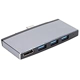 Docking Station Adapter Erweiterungsdock USB3.0 6 In 1 Multifunktionaler 4K High Definition Grau Adapter für Flash Disk M