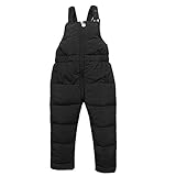 Happy Cherry Baby Jungen Mädchen Daunenjacke Winter Wasserdicht Warm Skihose Leichte Windbreaker Schneehose Gr. 90/100 cm, Schw