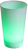 LED-Highlights Glas Becher Leuchtbecher 450 ml LED Farbwechsel bunt Rgb mit Batterie wechselbar Bar Kunststoff beleuchtetes Trinkglas Cock