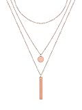 a little something® Halskette Venice | Damen Layer Kette mit 18 Karat Vergoldung (Gold & Roségold) | Inklusive nachhaltiger Geschenkverpackung mit FSC®-Zertifik