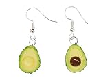 Miniblings Avocado Party Ohrringe - Handmade Modeschmuck I Sommer Ferien Urlaub - Ohrhänger Ohrschmuck versilb