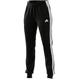 adidas Damen Essentials French Terry 3-Streifen Hose, Black/White, M/S