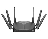 D-Link DIR-3060 AC3000 EXO Smart Mesh Wi-Fi Router (2,4 & 2 x 5 GHz, 3.000 Mbit/s, 802.11a/b/g/n/ac, 2 x USB 3.0 & 2.0, 4 x 10/100/1000 LAN-Anschluss, Tischgerät), Schw