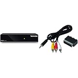 TechniSat Digit S3 HD - hochwertiger digital HD Sat Receiver (HDTV, DVB-S, DVB-S2, HDMI, USB) schwarz & Klinken-Cinch/SCART Adapterset für TechniSat Receiver schw