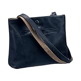 Unbekannt Wendetasche, Tasche zum Wenden, Tasche mit Hauptfach & Seitenfach, Magnetverschluss, Kunststoff, 25 x 30 x 6 cm, blau, beig