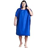 RONGJJ Surf-Poncho Damen, Handtuchkleider Damen Fit Flip Mikrofaser Handtuch, Wetsuit Damen Handtuch Mikrofaser Für Baden Und Sport, Badehandtuch, royal B
