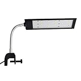 NICREW LED Aquarium Beleuchtung, Aquarienbeleuchtung mit leistungsstarkem Clip für Kleine Aquarium, Weiß und B