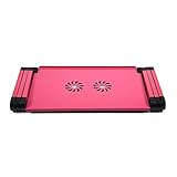 Laptoptisch, Computertisch 360° drehbare Beine Computertisch Laptopständer zur Verwendung mit Laptops, Computermonitoren, Tablets, Büchern und sogar zum Frühstück im Bett(red, 120 * 3mm)