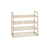 Generic Haushaltsprodukte 4 Tier-Schuh Rack Schmiedeeisen Schuhregalschuh Organizer, Schuh- und Boot-Speicherorganisator-Rack - Eingang, Flur, Schrank, Schlafzimmer Schuhablage (Color : A)