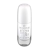 essence shine last & go! gel nail polish, Gellack, Nagellack, Nr. 33 wild white ways, weiss, gelig, glänzend, ohne Aceton, vegan, ohne Konservierungsstoffe (8ml)