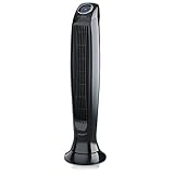 Brandson - Turmventilator mit Fernbedinung - Säulenventilator mit Oszillation - mobiler Lüfter - Ventilator 86 cm - 60W - 3 Geschwindigkeitsstufen - Timer - LED-Display - leise - schw