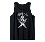 Herren SPQR Römische Legion Soldat Gladiator Warrior Schwerter Helm Tank Top