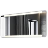 Schreiber Design Badspiegel Luna mit Heller DuoLED Beleuchtung 3.000K Warmweiß 110 x 60 cm BxH Querformat, Licht Ob
