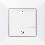 Legrand, Valena Life with Netatmo Funk-Wandsender Licht, inkl. Batterie, 1 Schaltwippe, Funk-Lichtschalter/-Steckdosen, LED-Anzeige für Batteriestatus, flache Ausführung, frei positionierbar, 752185