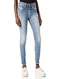 ONLY Damen Onlblush Mid Sk Ank Raw Rea333noos Jeans, Light Blue Denim, M / 30L
