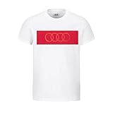 Audi T-Shirt Ringe, Herren, weiß, S